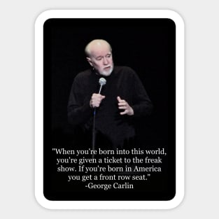 George Carlin fan art Sticker